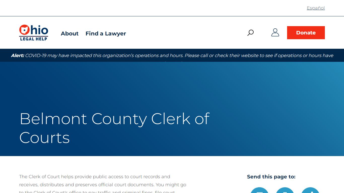 Belmont County Clerk of Courts | Ohio Legal Help